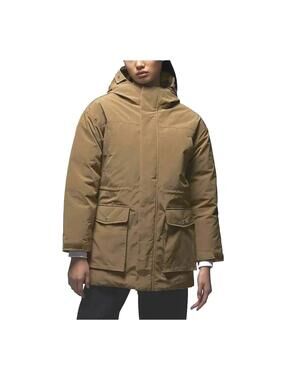 $325 NWT NIKE AIR JORDAN WOMENS DOWN PUFFER COAT SIZE LARGE TAN JACKET PARKA